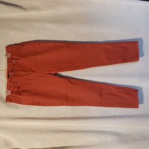 Oat New York Werner High Rise Colored Ankle Skinny Jean burnt orange